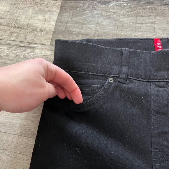 Spanx Mid Rise Denim Ankle Skinny Jeans Clean Black Women’s Size XS - Picture 8 of 11